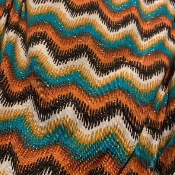 Strapless midcalf length dress gold shimmer accent - Picture 3 of 4